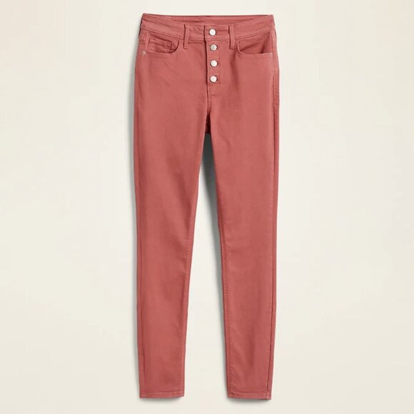 NWT Old Navy High Waisted Button-Fly Pop Color Rockstar Super Skinny Jean Size 2 - Picture 1 of 1